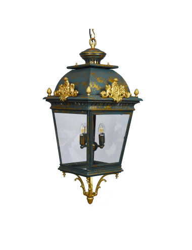 LANTERNE SUSPENDUE CASINO (GREEN & GOLD)
