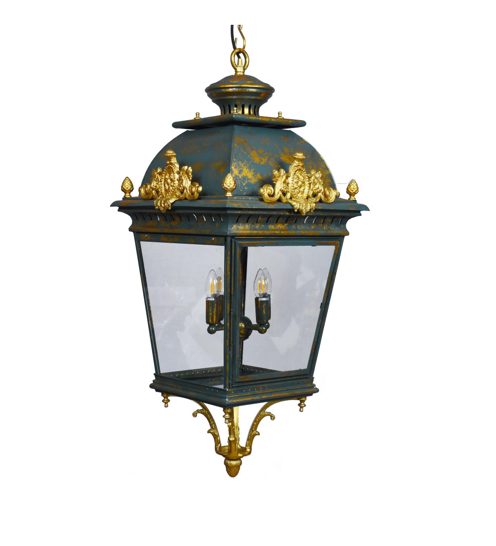 LANTERNE SUSPENDUE CASINO (GREEN & GOLD)