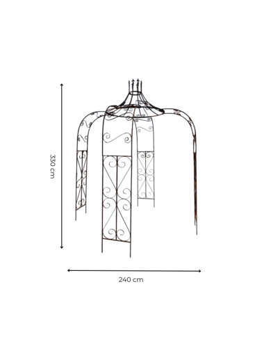 ROUND KIOSK WITH IRONWORK H330