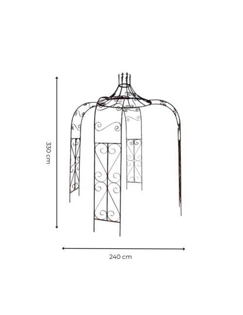 ROUND KIOSK WITH IRONWORK H330