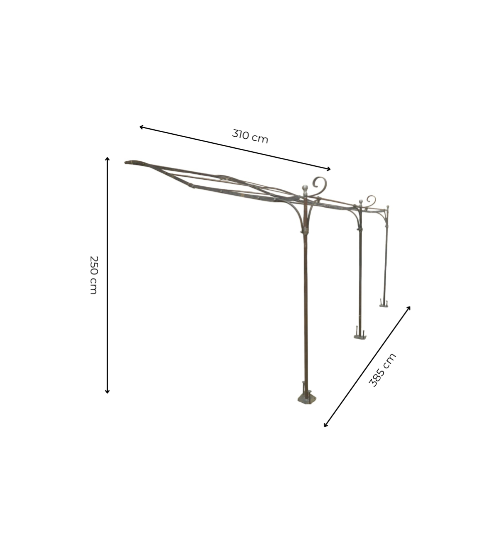 PROVENCAL IRON ARBOR (HALF PERGOLA) H250