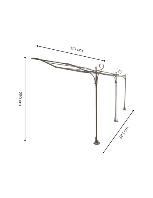 TREILLE PROVENCALE FER (DEMI PERGOLA) H250