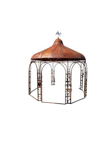 KIOSQUE EN FER ROND AVEC TOIT D390